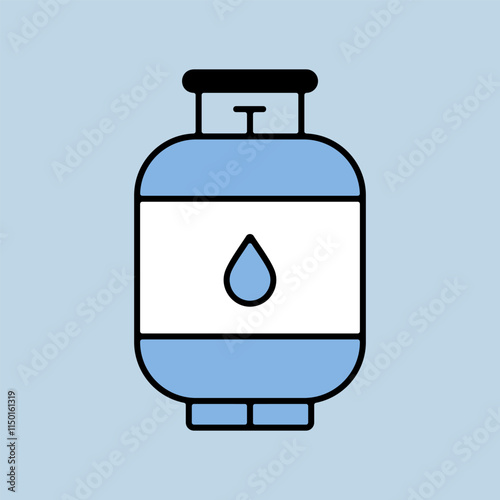 Propane gas cylinder vector isolated icon