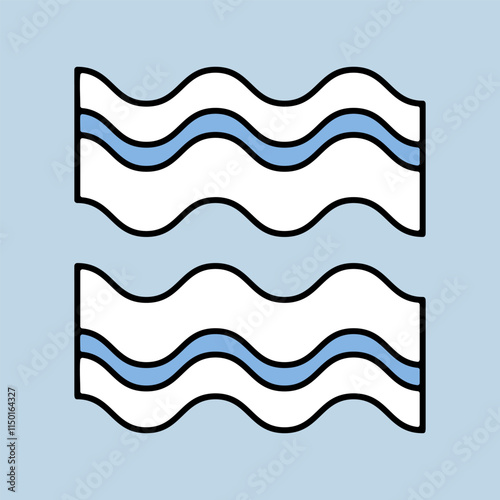 Bacon Strips vector icon. Barbecue and bbq grill