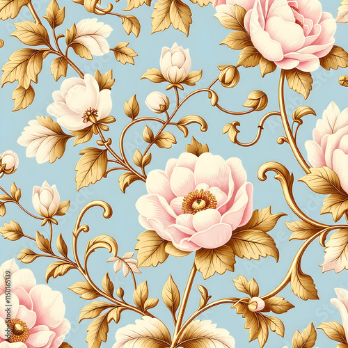 seamless pattern with flowers