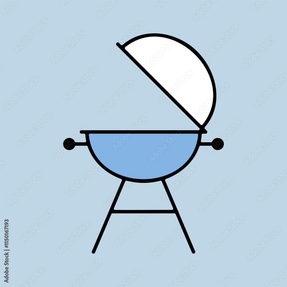 Grill barbeque cookout vector icon Grill barbeque cookout vector icon