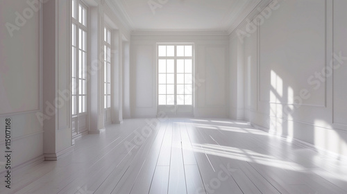 minimalist white living room