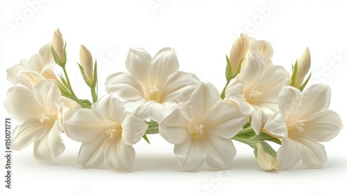 beautiful tuberose flower clipart isolated on a white background tuberose
