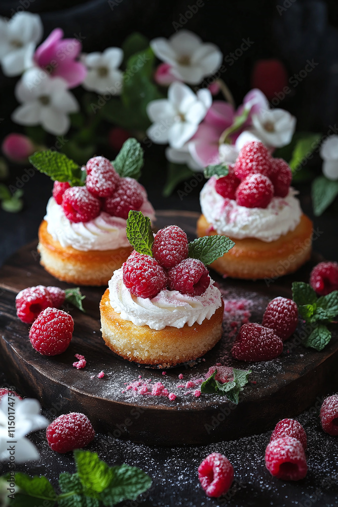 Summer Berry Dessert Bowl with Whipped Cream and Mint Summer Berry Dessert Bowl with Whipped Cream and Mint