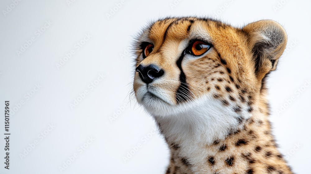 close up of cheetah stock photo generated ai isolated on a white backgroun close up of cheetah stock photo generated ai isolated on a white backgroun