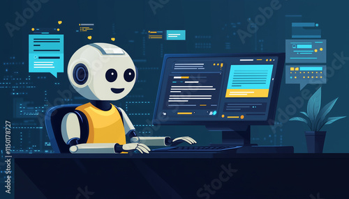 Wallpaper Mural chatbot talking to customer - future of crm Torontodigital.ca