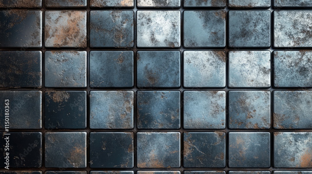 Naklejka premium seamless metallic tiles texture