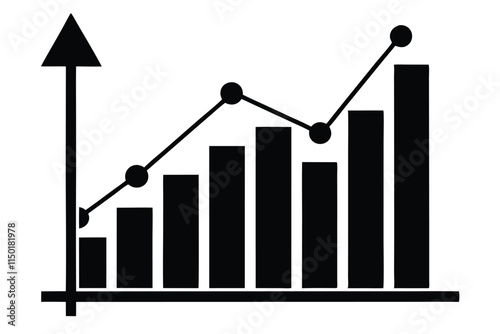 organic traffic graph line art vector illustration Eps File