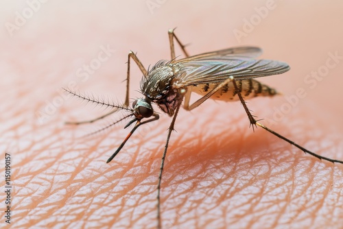 Wallpaper Mural Close-up Photography of a Mosquito on Human Skin Torontodigital.ca