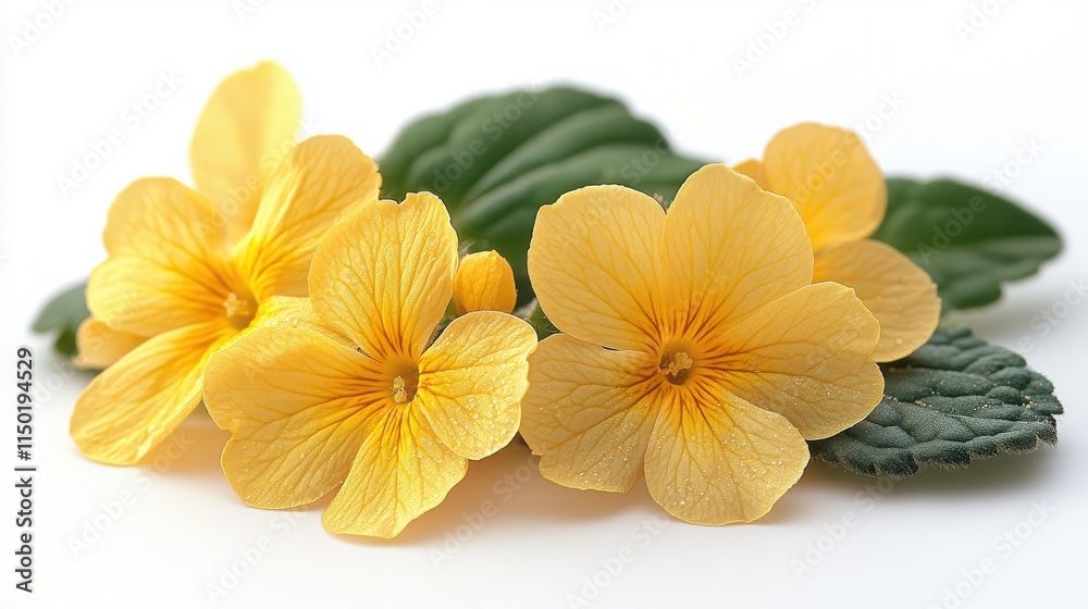 Obraz premium photo of a primrose flower isolated on a white background primrose