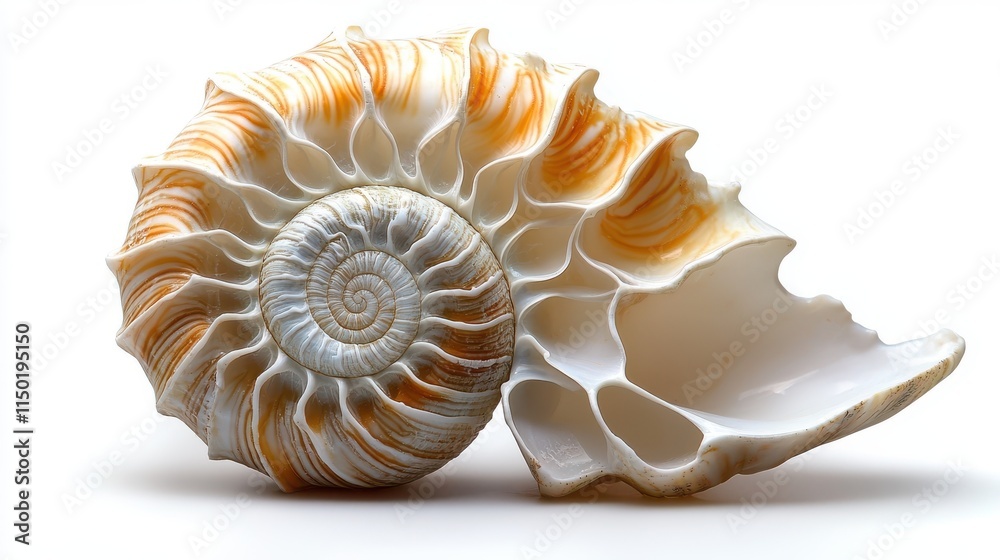 photo of a spiral seashell isolated on a white background spiral seashell photo of a spiral seashell isolated on a white background spiral seashell