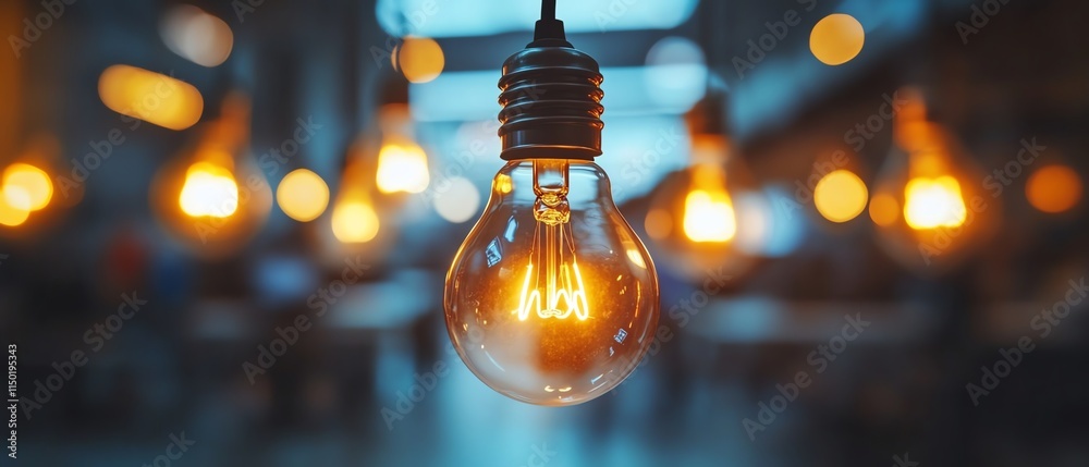 Marketing team brainstorming in an office setting, light bulb symbols floating above, representing collaboration, creativity, and business improvement Marketing team brainstorming in an office setting, light bulb symbols floating above, representing collaboration, creativity, and business improvement