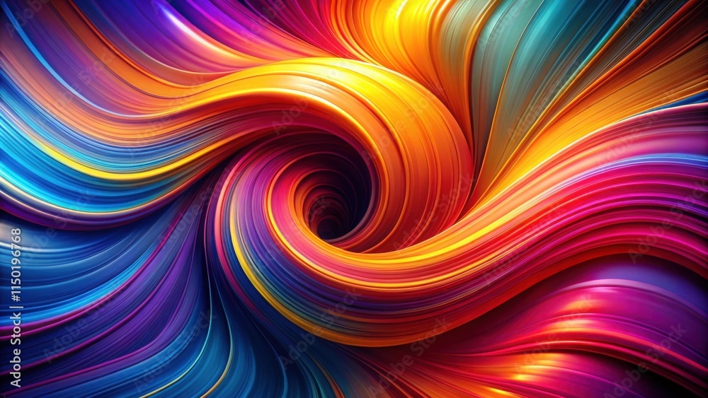 Obraz premium Abstract Swirling Vibrant Hues Forming a Vortex of Color and Light