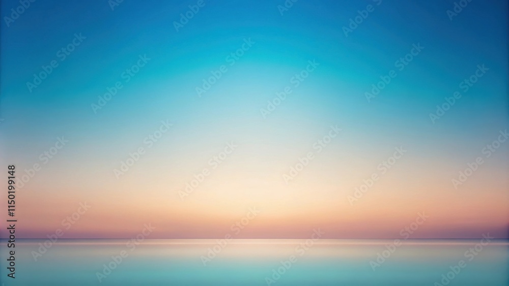 Fototapeta premium Serene Seascape Pastel Sky and Calm Ocean Water at Sunset