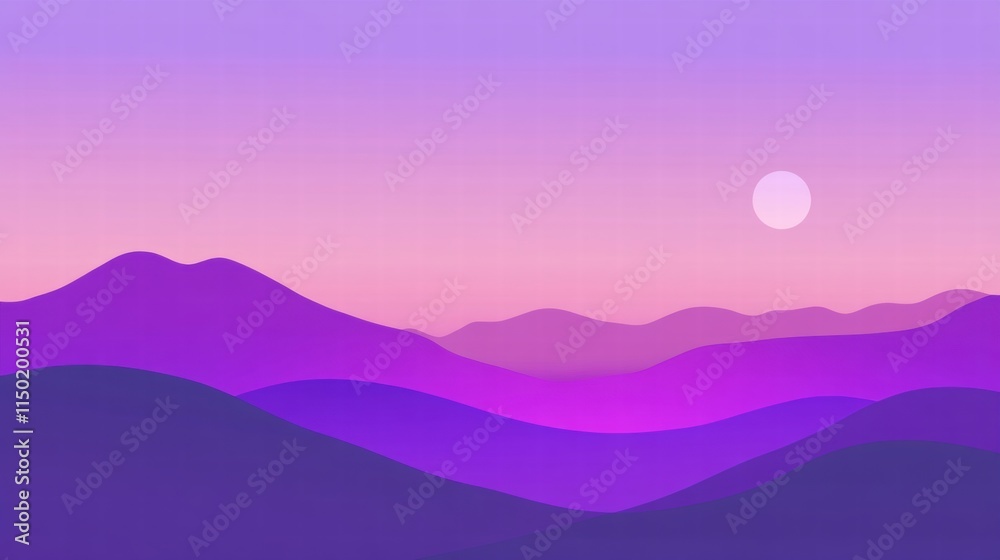 Obraz premium Purple Mountains at Sunset