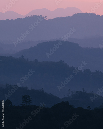 sunrise in the mountains