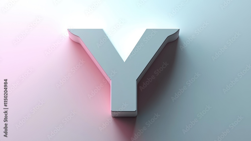 illustration of 3d letter y on white backgrou illustration of 3d letter y on white backgrou