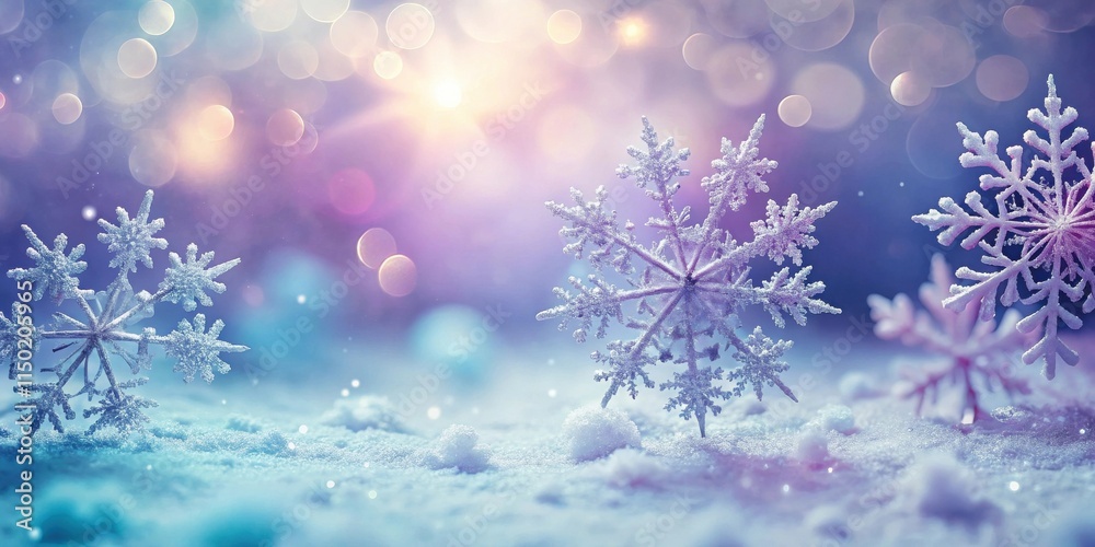 Winter Wonderland Sparkling Snowflakes in a Festive Scene Winter Wonderland Sparkling Snowflakes in a Festive Scene