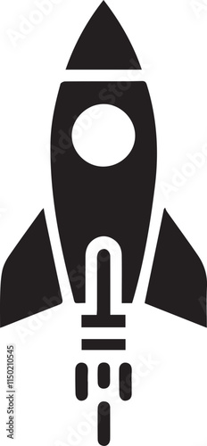 rocket silhouette vector icon illustration. EPS File