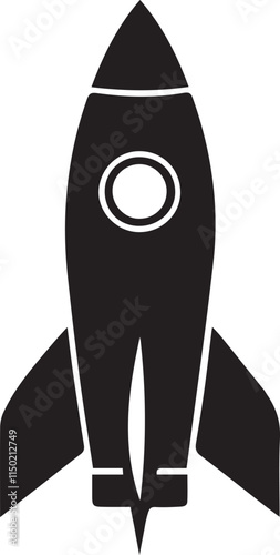 rocket silhouette vector icon illustration. EPS File