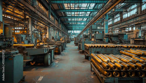 production hall for artillery shells