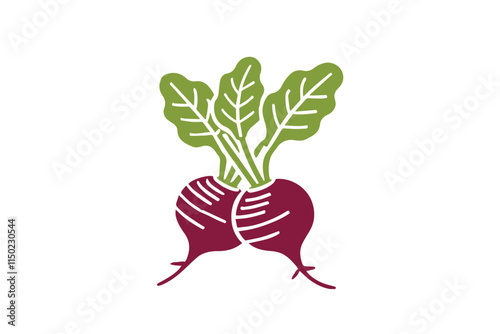 minimalist beet root food vector silhouette black color in white background