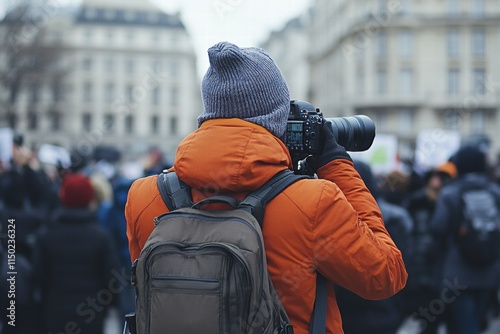 Photographer at a Public Demonstration