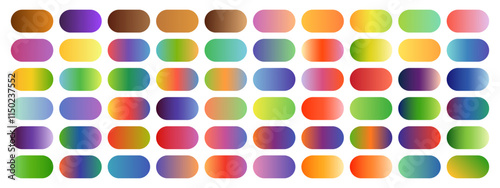 Gradient color palettes collection bundle