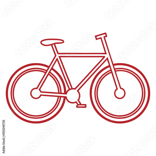 a Bicycle Line Art, clipart simple and minimal, white background,