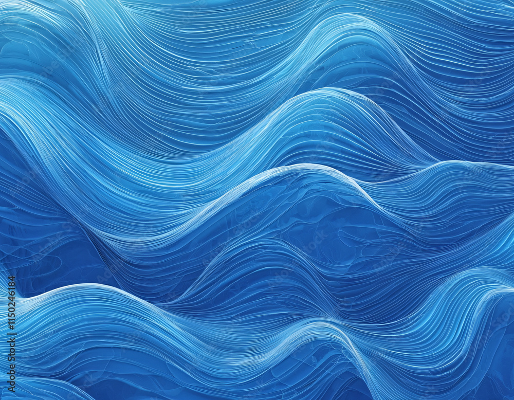 Fototapeta premium Blue Wave Abstract