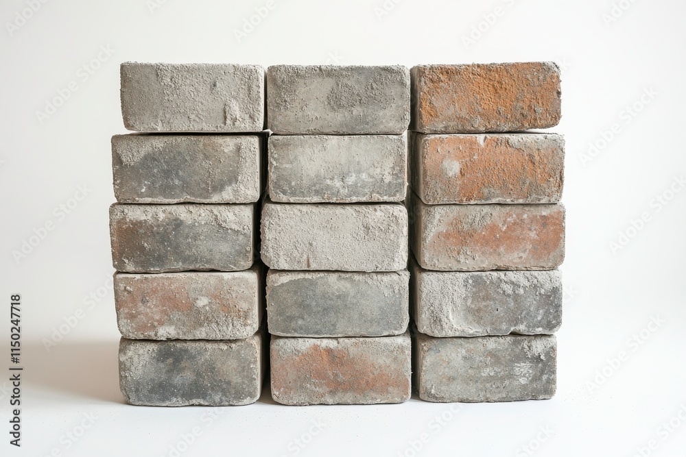 Fototapeta premium Sequential Arrangement of Textured Building Materials