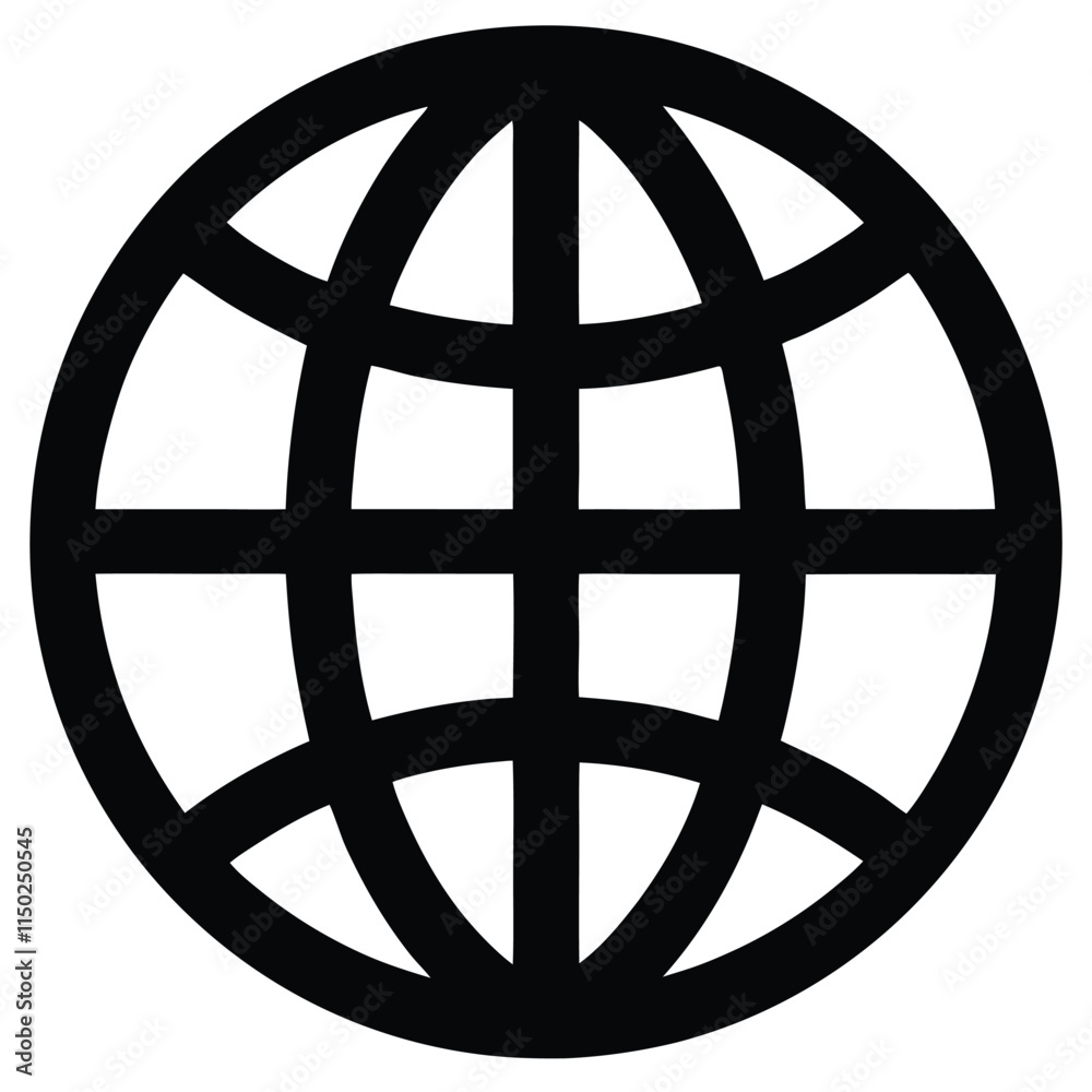 Internet symbol silhouette on white background Internet symbol silhouette on white background