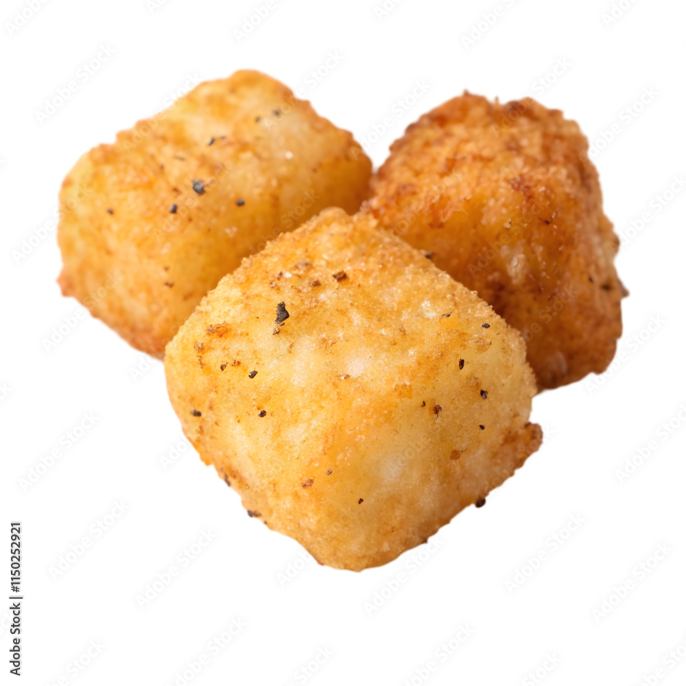 organic fried tater tot on transparent background organic fried tater tot on transparent background