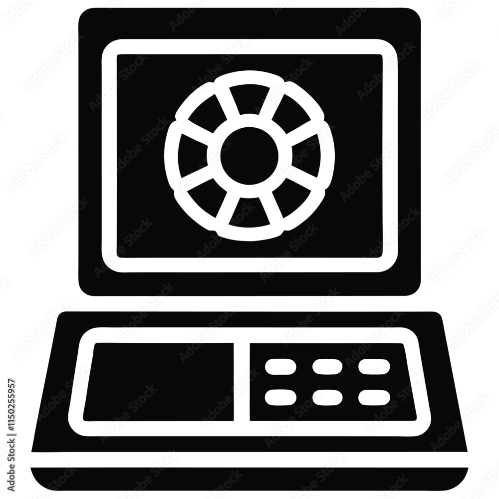 Operating system symbol silhouette flat design Operating system symbol silhouette flat design