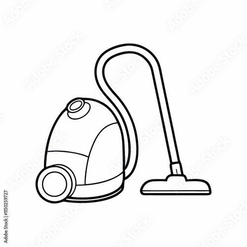 a line drawing of a vacuum cleaner