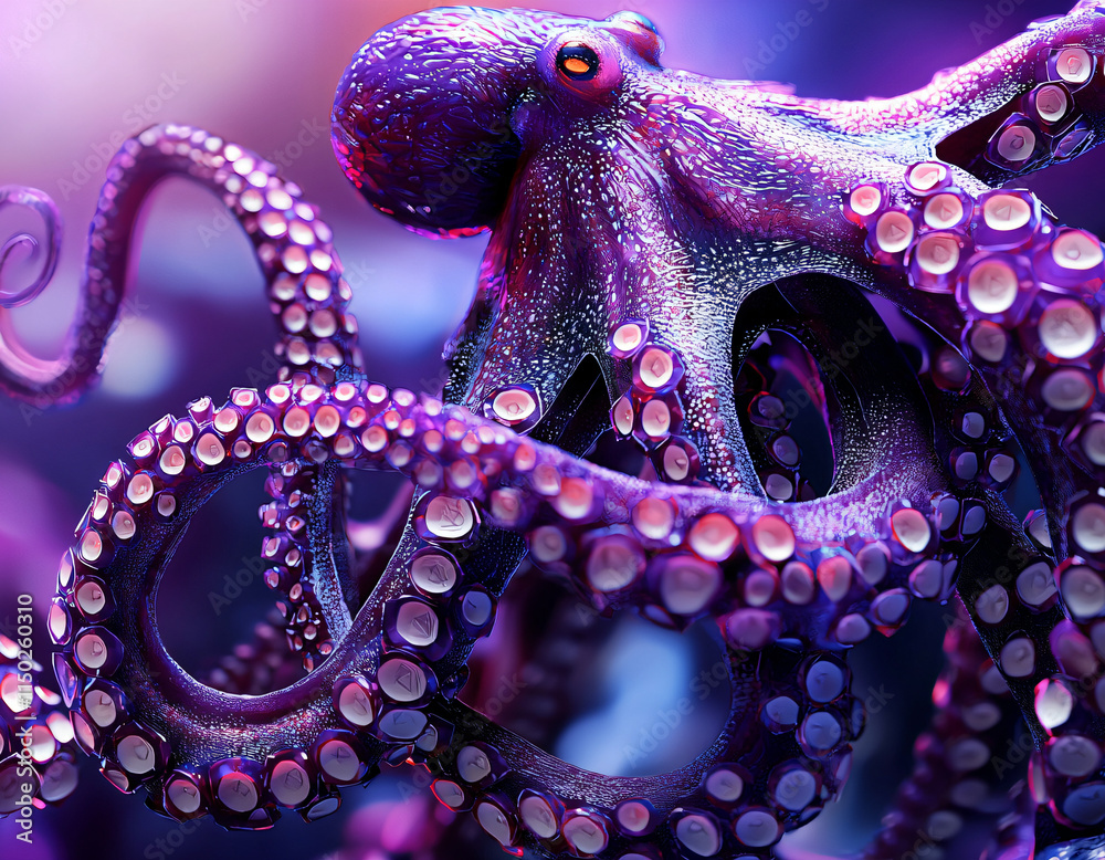 Obraz premium Purple Octopus