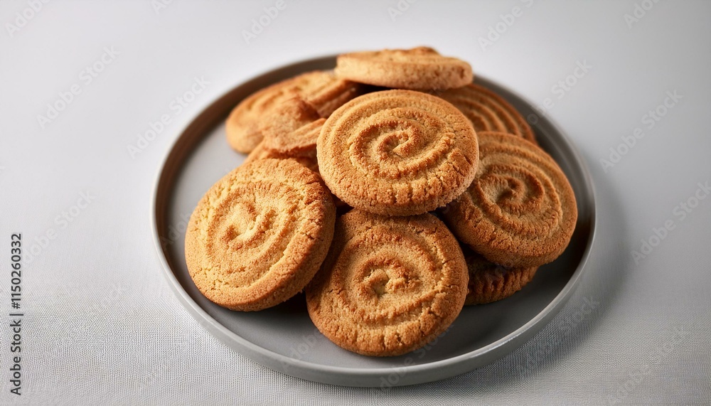 Fototapeta premium Generated image Appetizing Grinkle cookies on a light background