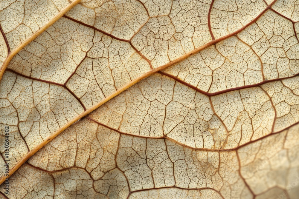 Obraz premium Dried Leaf Vein Network Detailed Texture