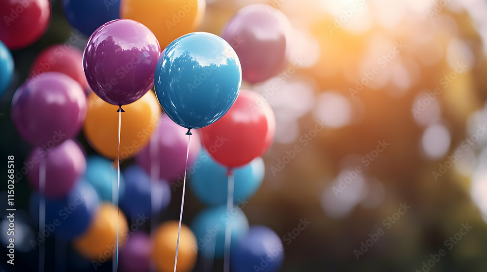 Graduates Celebrating Colorful Balloons Bokeh Digital Art Background Ample Copy Space Graduates Celebrating Colorful Balloons Bokeh Digital Art Background Ample Copy Space