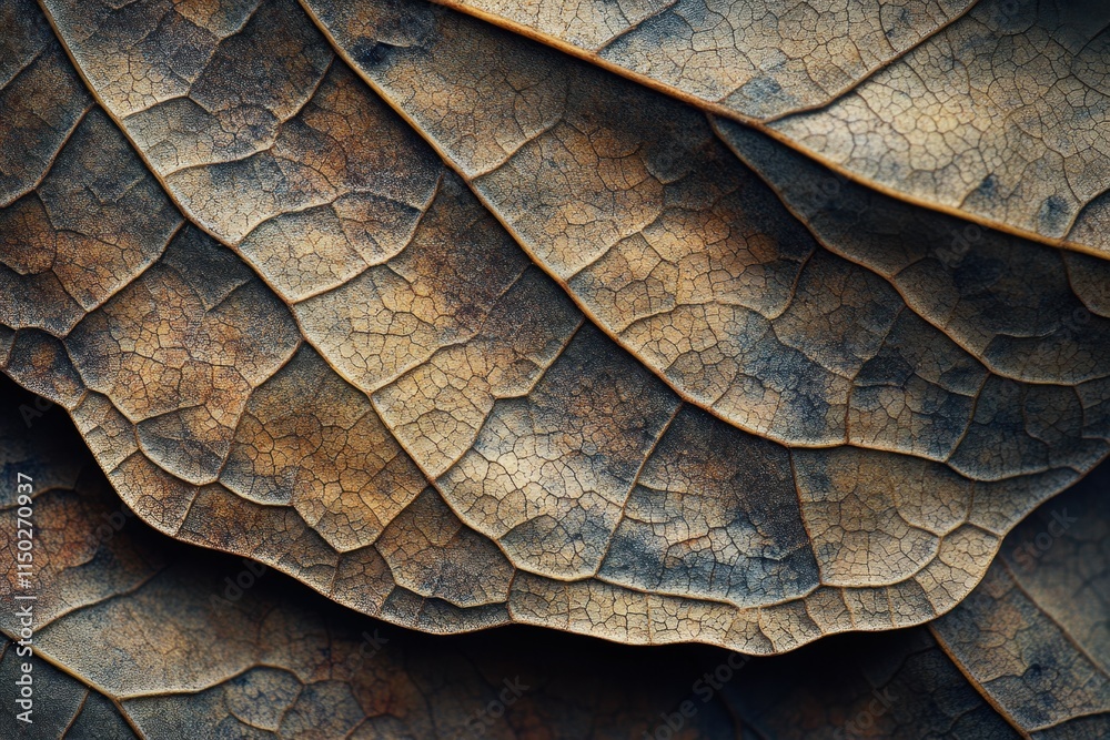 Dried Leaf Texture Detailed Close Up Dried Leaf Texture Detailed Close Up