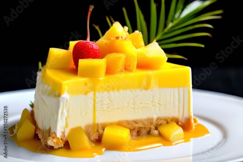 44 mango and coconut cheesecake tropical flavors in a lusciously photo