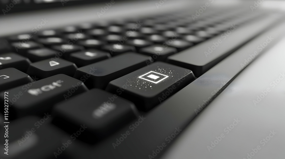 Glossy Keyboard AI Key Highlighted Business Desk Concept Stock Photo Glossy Keyboard AI Key Highlighted Business Desk Concept Stock Photo