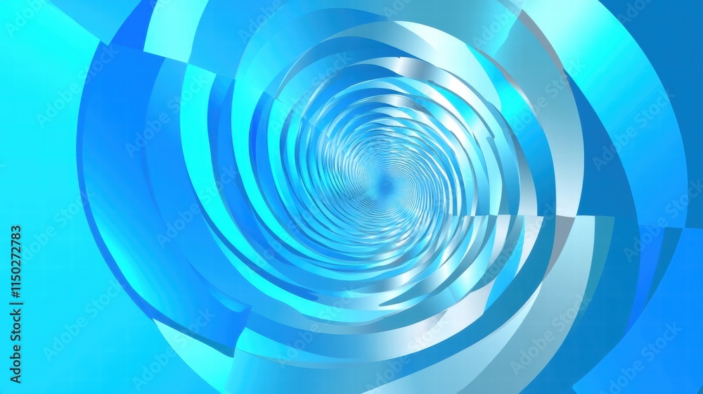 Abstract Blue Spiral Vortex Abstract Blue Spiral Vortex
