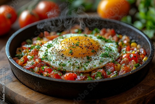 close up of a sizzling keto bacon photo