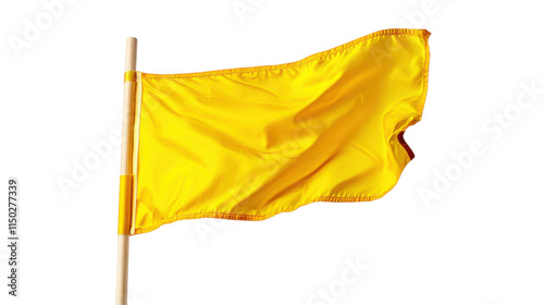 Yellow flag, transparent background