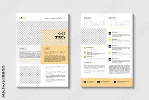 Case study flyer template design