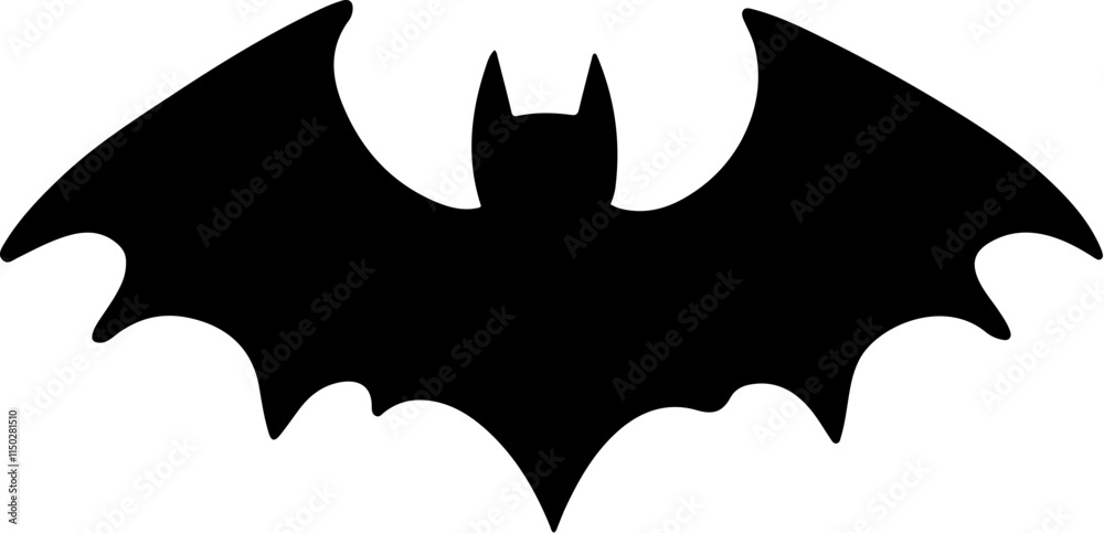 bat black silhouette vector logo