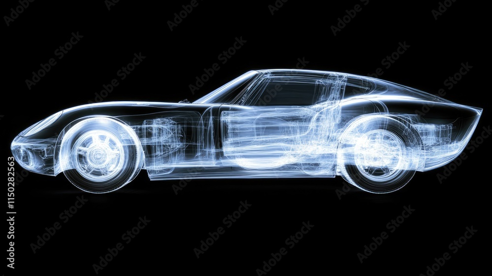 x-ray of modern car x-ray of modern car
