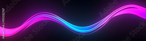 Dynamic waves of color dance in digital art virtual space animation abstract modern perspective visual experience