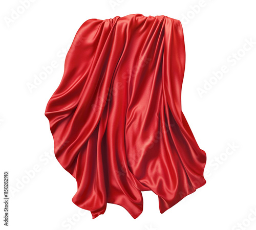 The glossy quality of the cloth draws attention to how opulent and striking it looks. ai generated