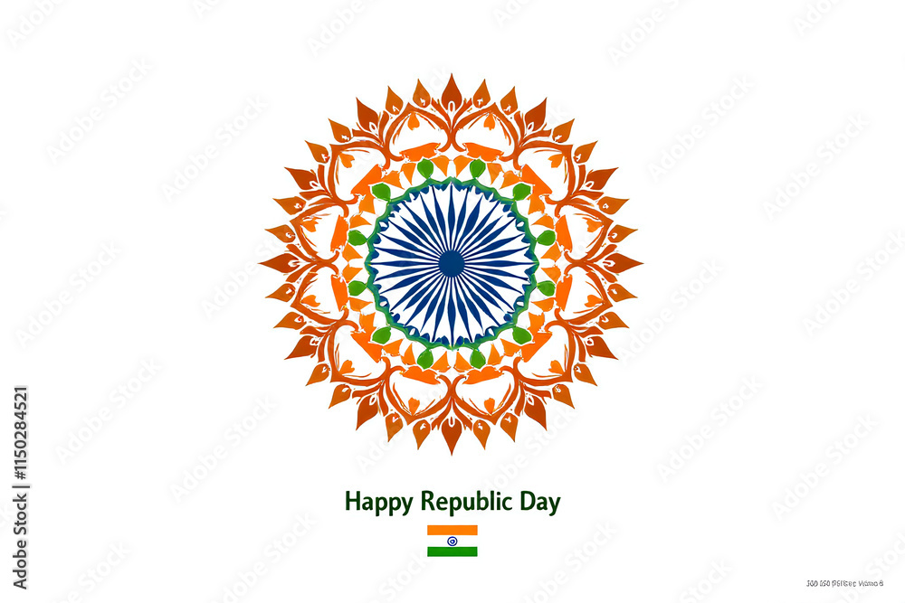 Fototapeta premium Colorful Mandala for Republic Day Celebrations